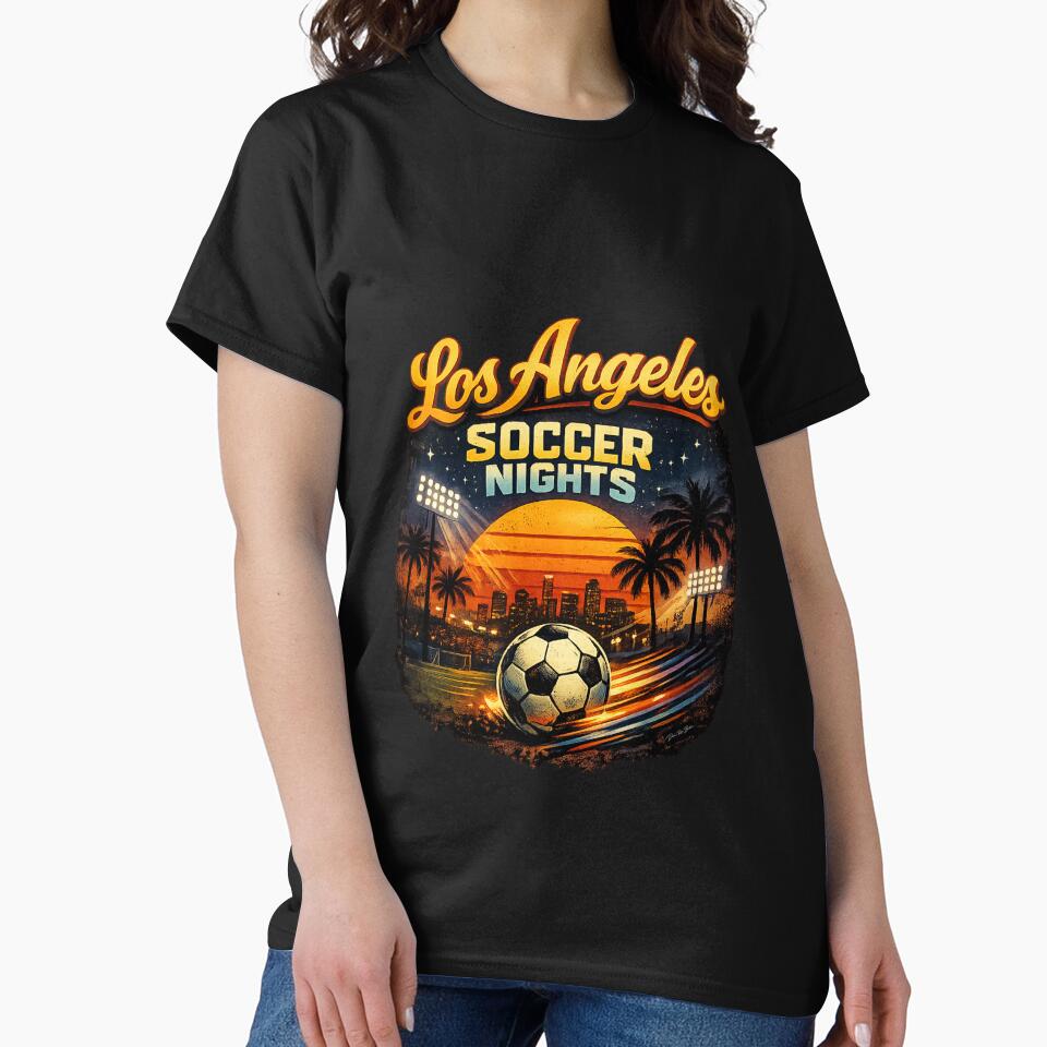 Los Angeles Soccer Nights – Retro LA Match Day Design by MySheetMusicArt