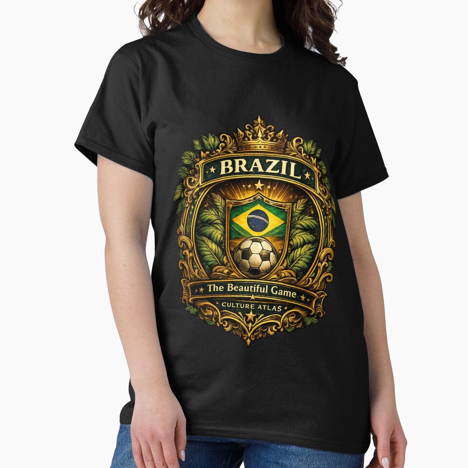 Luxury Brazil Soccer Emblem - The Beautiful Game Vintage Crest by Culture Atlas
