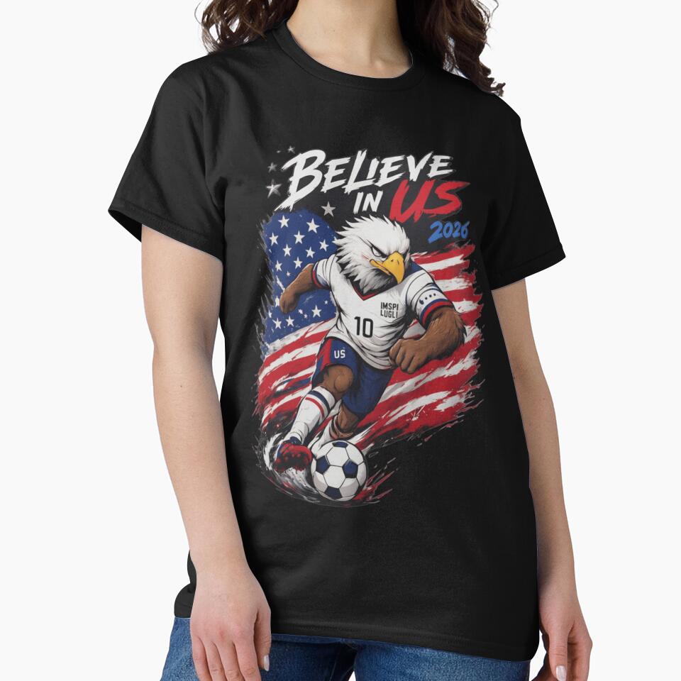 USA Soccer Eagle Believe In Us 2026 American Flag Soccer Football Fan Gift by Thread&Fable