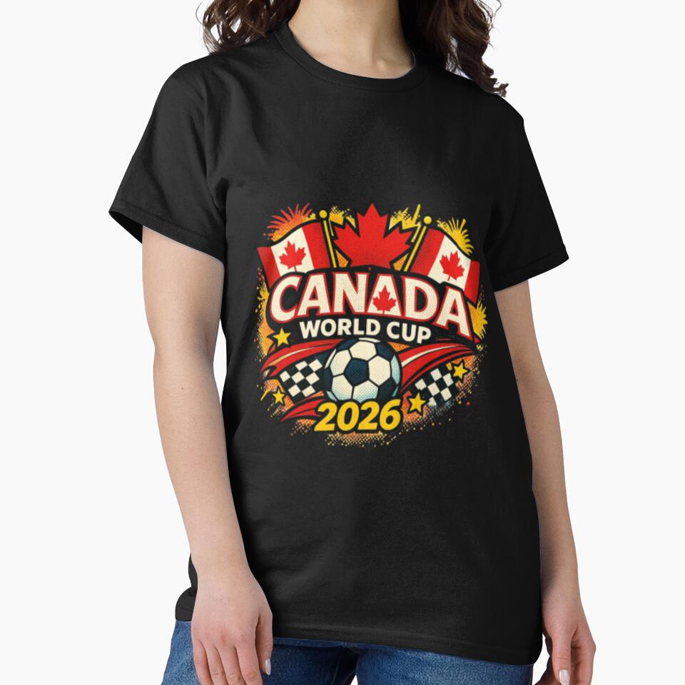 Canada World Cup 2026 Soccer Illustration — Vintage Canadian Football Fan Design by HBDStudio