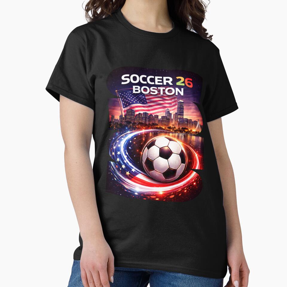 Boston Soccer 2026 Shirt, Soccer 26 Boston MA Fan Tee, Boston Massachusetts Soccer Graphic by MK-Charlie