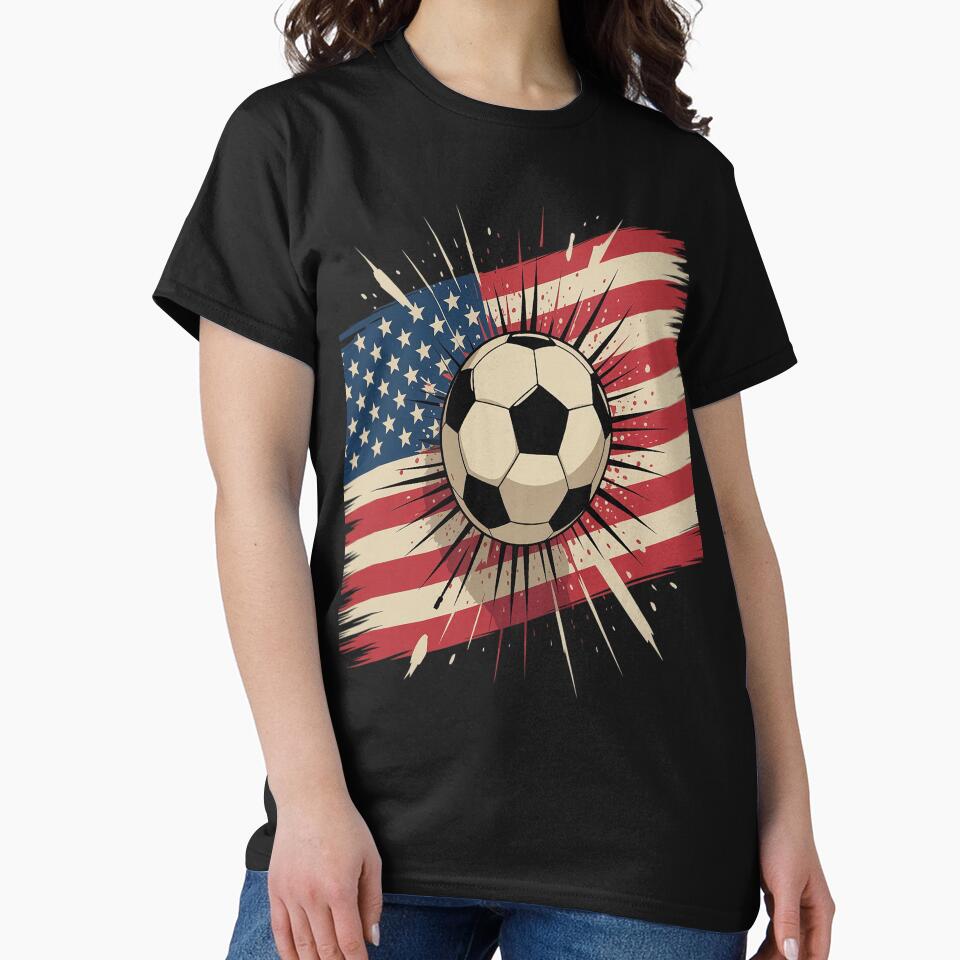 Patriotic Soccer 4th of July Men USA American Flag Boys by repconomArt