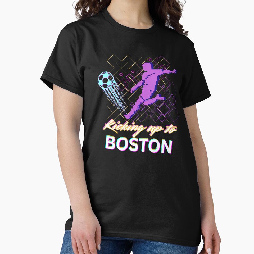 Retro Boston Soccer 2026 - Kicking Up To Boston Pixel Art by SunandShade