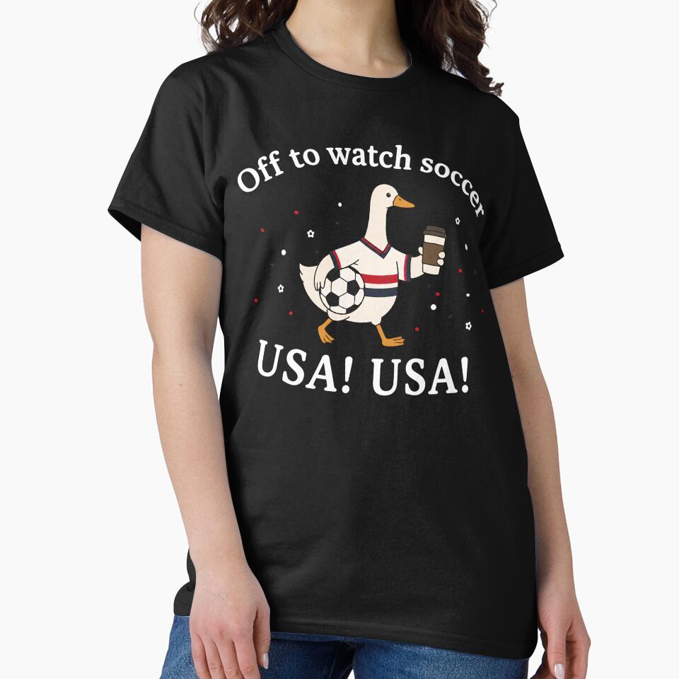 Off To Watch Soccer USA USA Mom Goose Football Fan by VGAfanatic