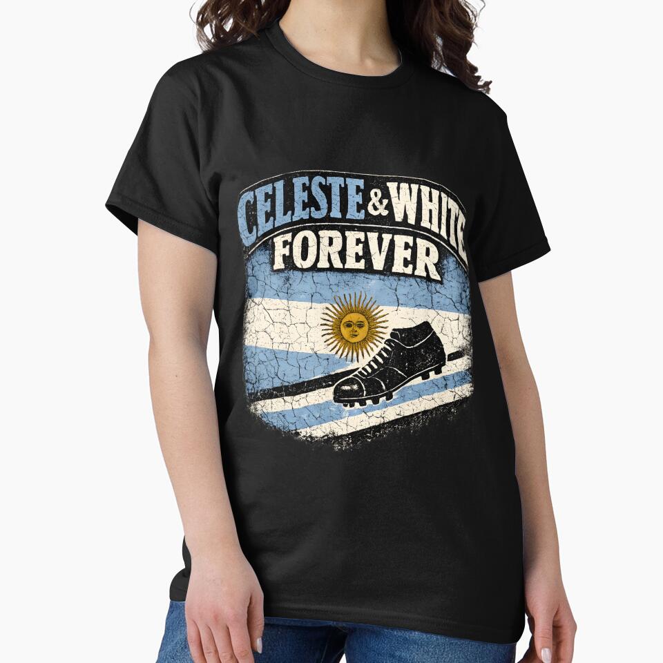 Celeste And White Forever Argentina Football Shirt Vintage by DREAMBURN™