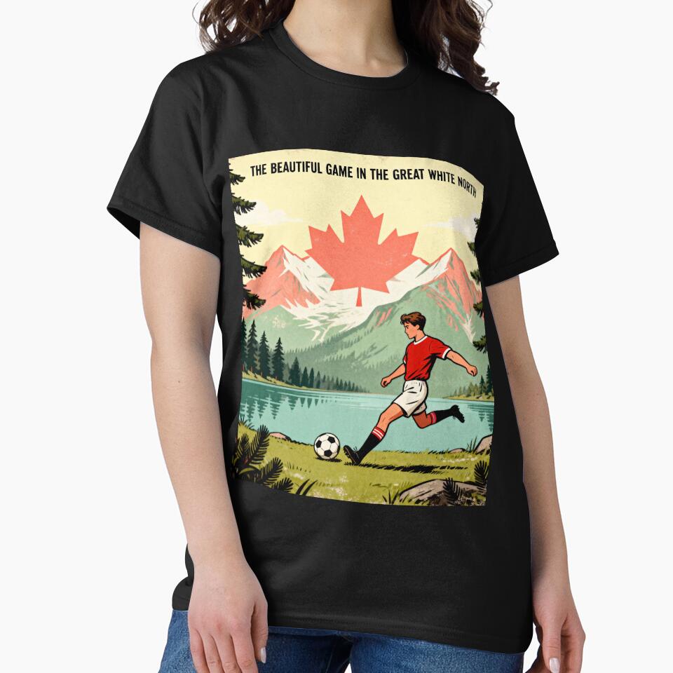The Beautiful Game In The Great White North - Vintage Canada Soccer Poster by HappySproutArt