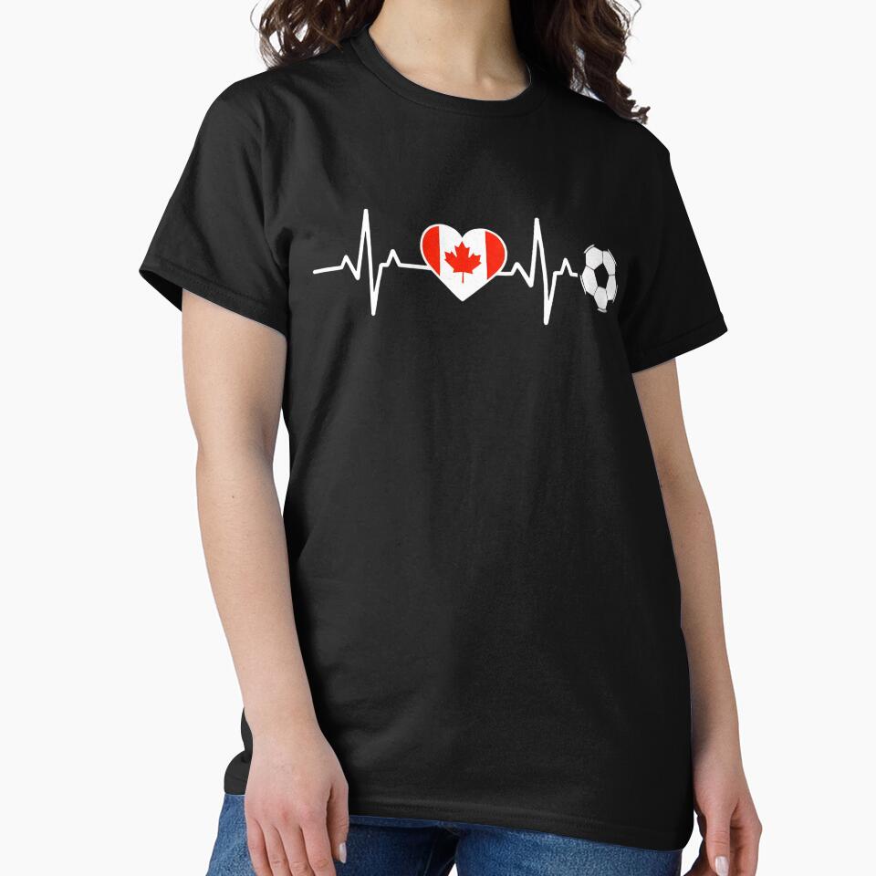 Canada Soccer Heartbeat | Maple Leaf Football Fan by dudelinart