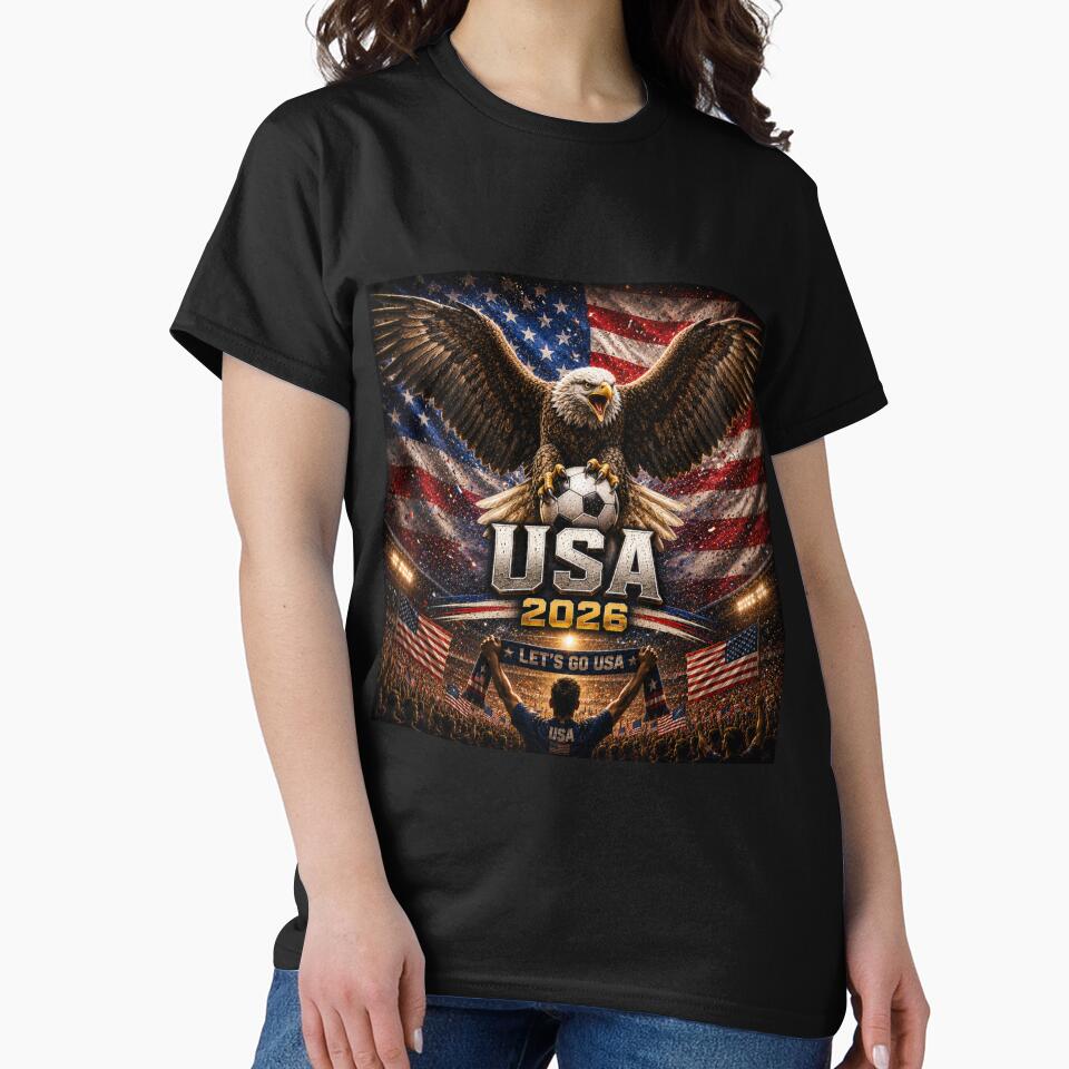 USA 2026 Football Supporter | Bald Eagle Soccer Fan Art | World Cup Inspired Design by Winetastic-Art