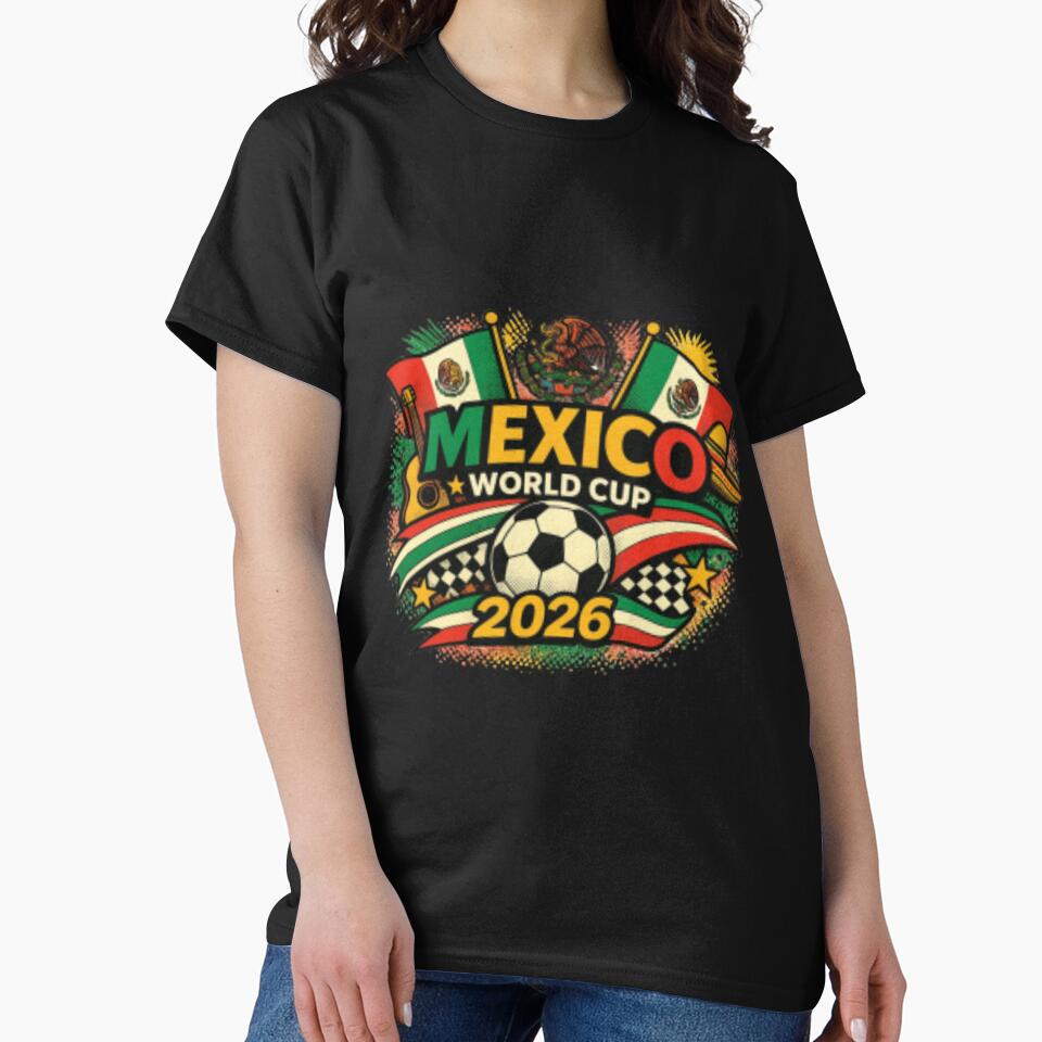 Mexico World Cup 2026 Soccer Illustration — Vintage Mexican Football Fan Design by HBDStudio