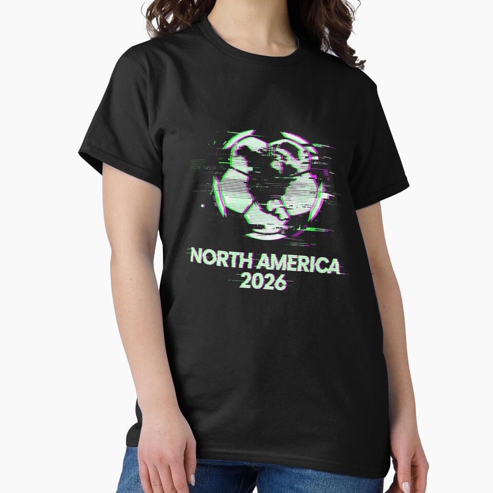 Glitched United 2026 - North America Emblem Classic T-Shirt by rawr00