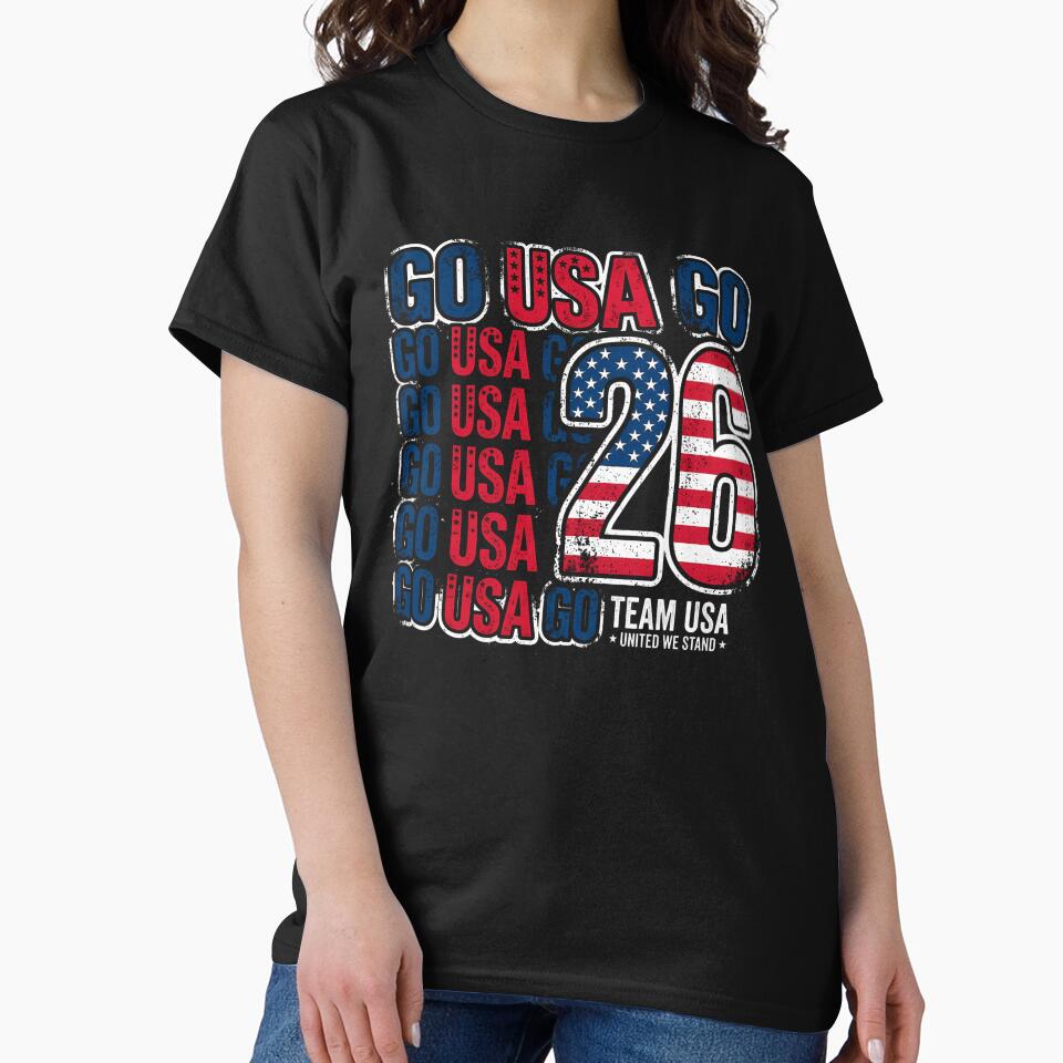 2026 Colorful Soccer Ball USA Canada Mexico 26 Classic T-Shirt by JJLetterDesigns