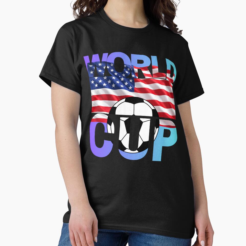 USA Soccer World Cup Pride – American Flag Football Fan Design by Karim-Karem