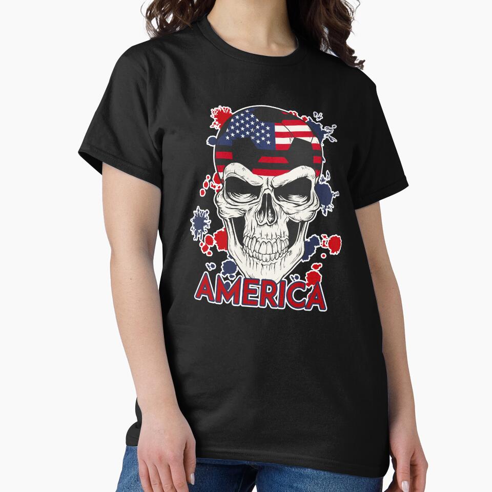 USA Soccer Skull American Soccer Player US Flag by anziehend