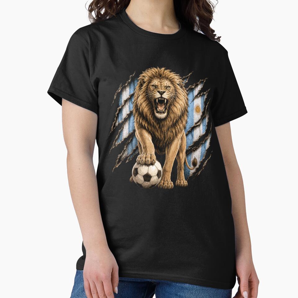 Lion Soccer Legend Argentina Inspired Football Fan by pixiedustpaint