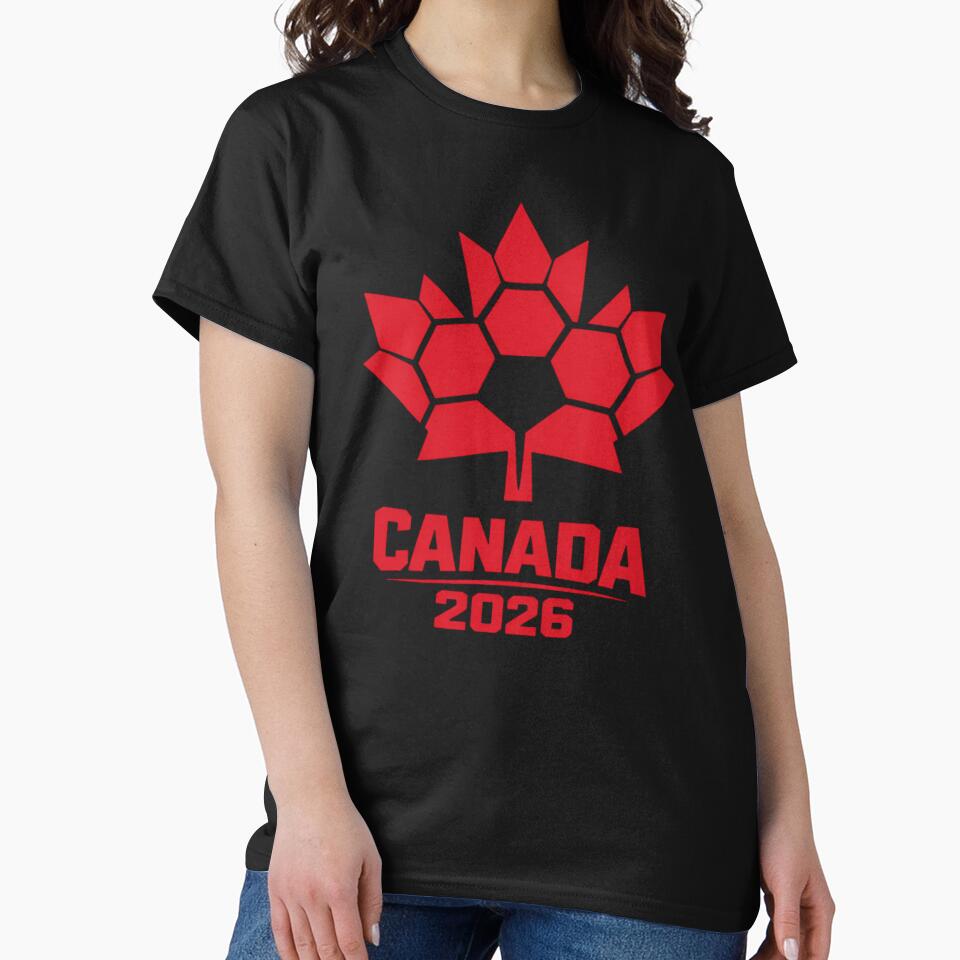 Canada 2026 World Cup T-Shirt - Maple Leaf Soccer Ball - Canadian Football Fan Tee by Zion by Carvalho