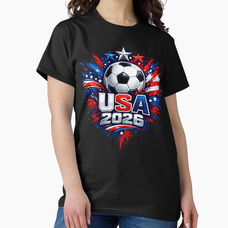 Red White Blue Soccer Vibes 2026 USA by XYZ Studio