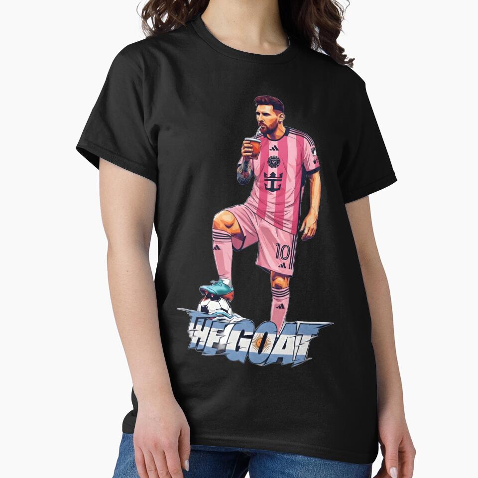 Messi Drawing Style Drinking Mate – The Goat Design - Inter Miami by G-A-D-U