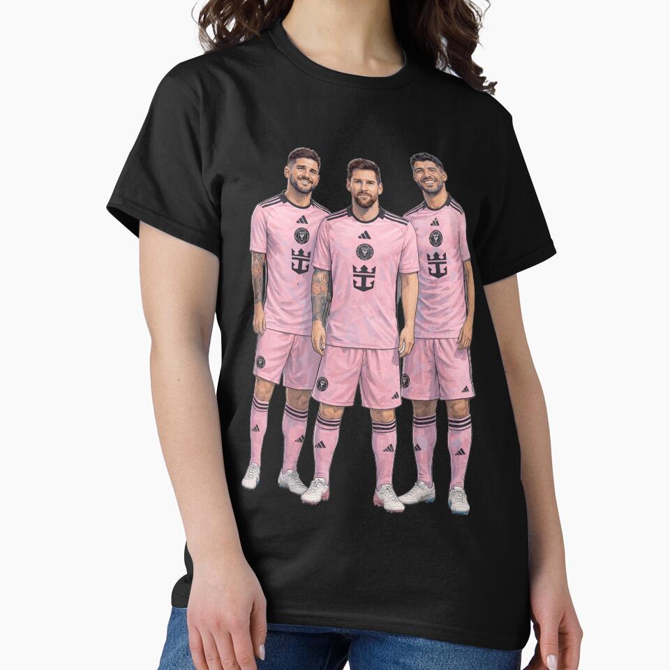 Messi, De Paul and Suarez Inter Miami artistic style – MLS Soccer by G-A-D-U