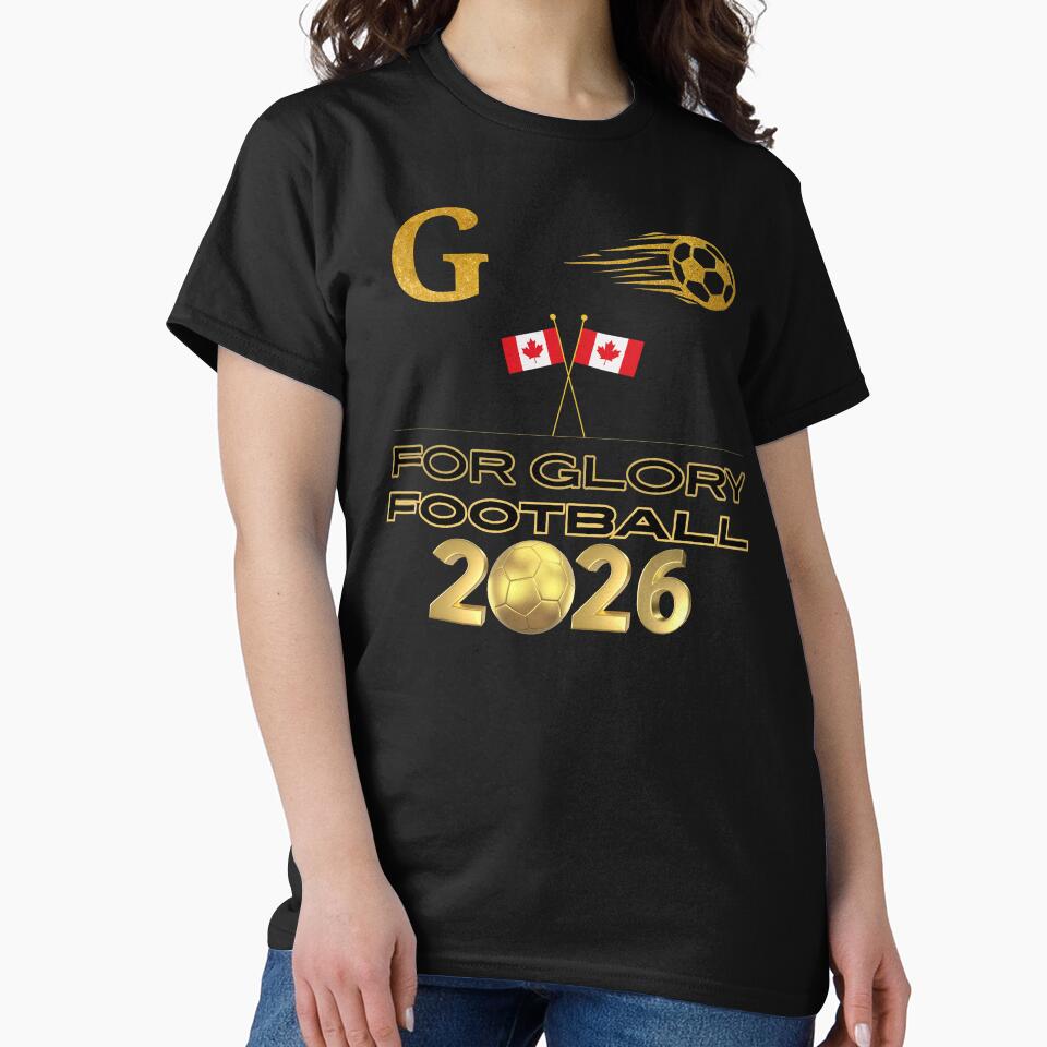 For Glory Football 2026 Canada | Canadian Soccer Fan Pride | Gold Football Design | Canada Supporter by Art IN Pack