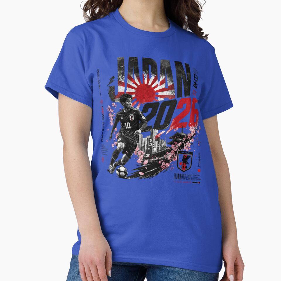Japan 2026 Football World Cup Glory | Samurai Blue Fan Supporter Shirt by rushaib