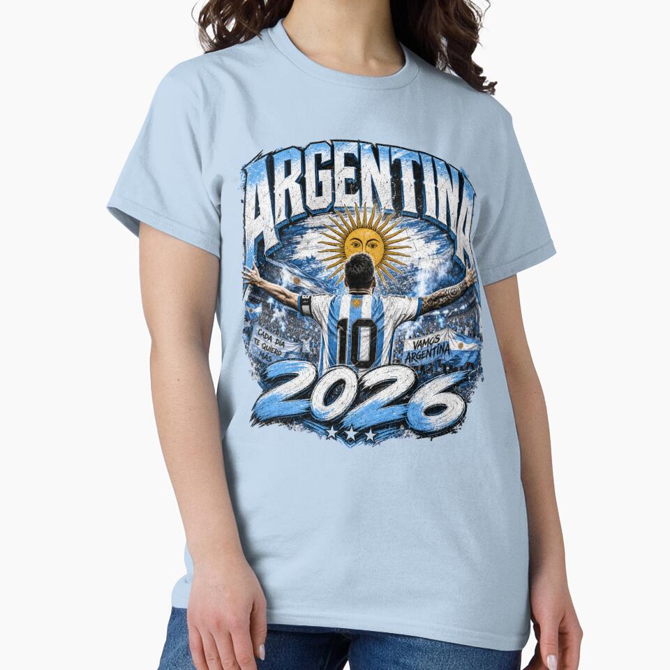 Argentina 2026 Football World Cup Champions Dream | Albiceleste Fan Shirt by rushaib