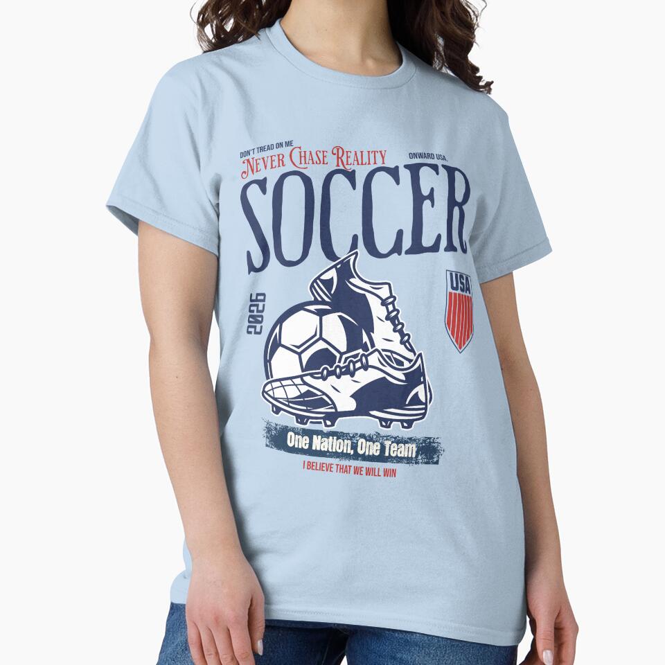 USA Soccer 2026 One Nation One Team Football Fan Design by Abaseen