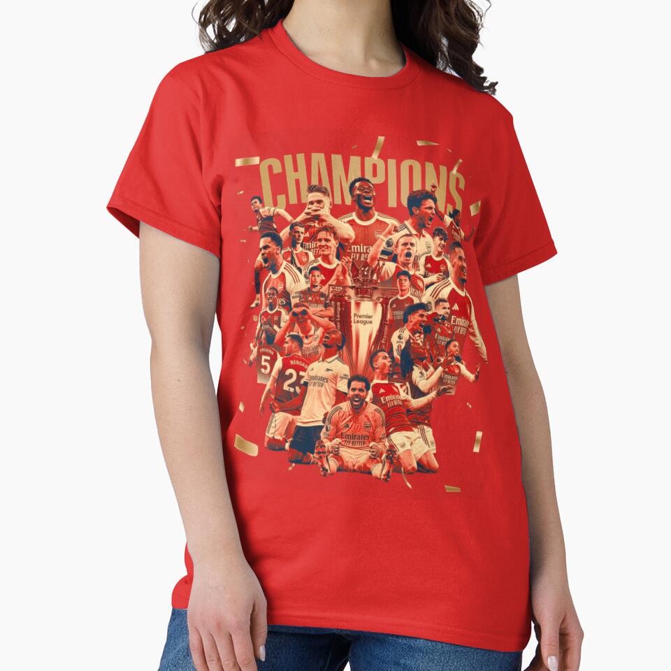 Arsenal Champions 2026 Trophy Celebration Classic T-Shirt by BlitCrankMath