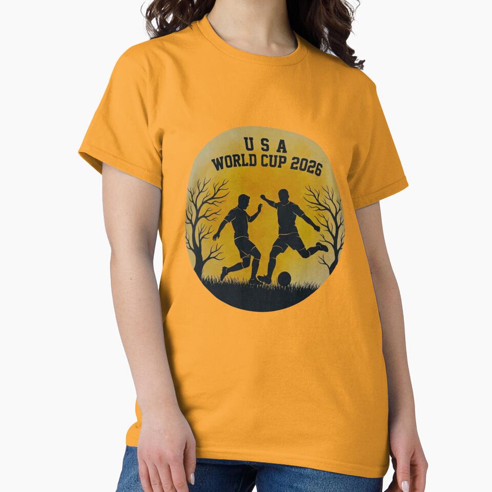 USA Soccer World Cup 2026 Retro Silhouette Graphic by BLUESKY11a