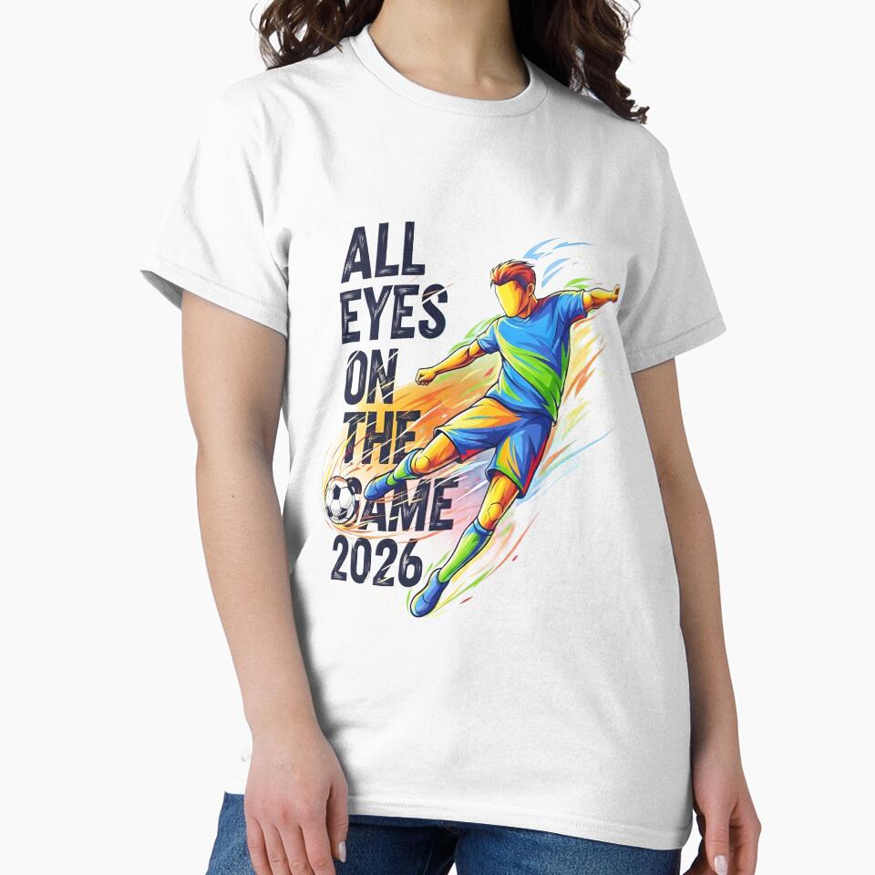 All Eyes On The Game 2026 Dynamic Soccer Action Graphic Hoodie by UrbanPrts