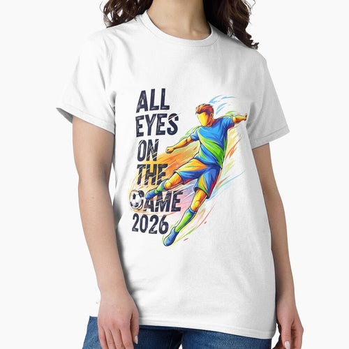 All Eyes On The Game 2026 Dynamic Soccer Action Graphic Hoodie by UrbanPrts