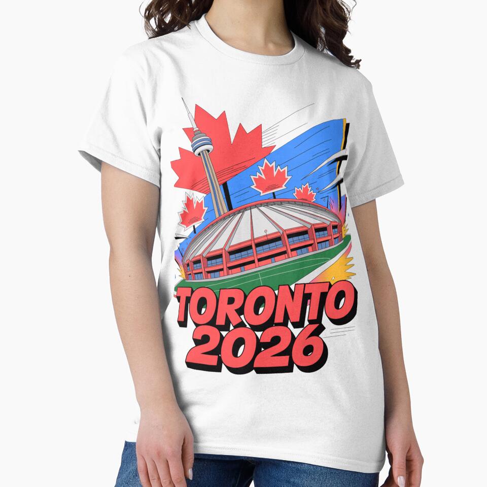 Toronto 2026 CN Tower Stadium Skyline T-Shirt V16 by DarylWelsh2024