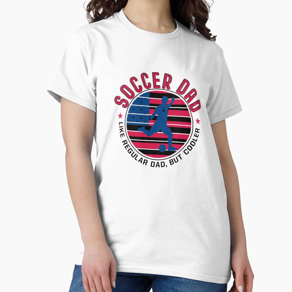 soccer dad - usa flag logo design by pirminio