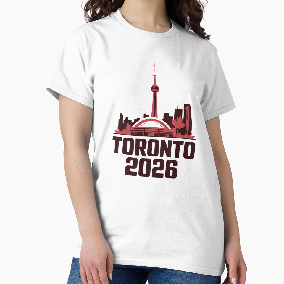 Toronto 2026 CN Tower Stadium Skyline T-Shirt V4 by DarylWelsh2024