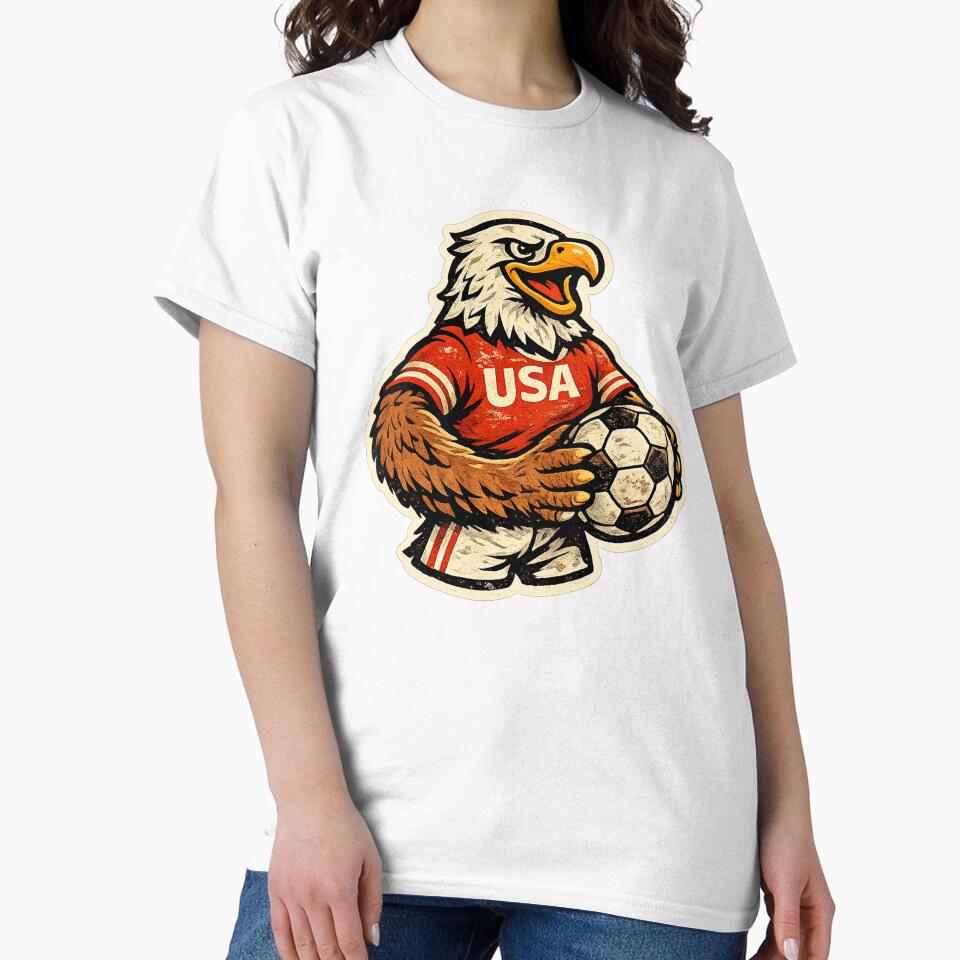 USA Eagle Soccer Sticker – Vintage Football Mascot 2026 by randomdesignsnearme