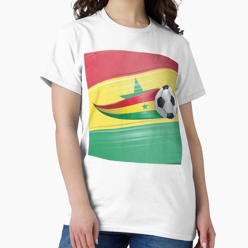 Soccer ball with the colors of the Senegal flag, realistic effect by Doomko