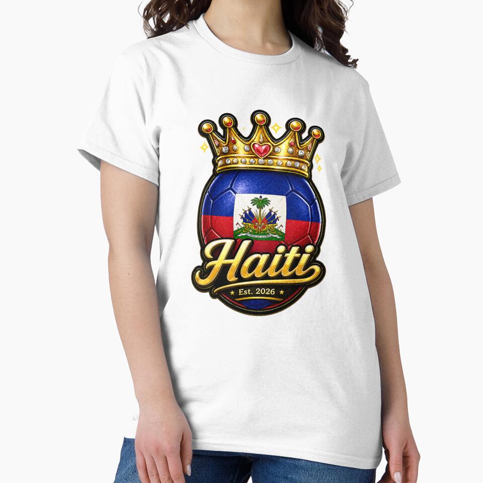 Haiti flag Crowned Soccer Ball by QuiteOrbit