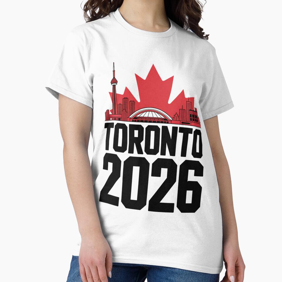 Toronto 2026 CN Tower Stadium Skyline T-Shirt V11 by DarylWelsh2024