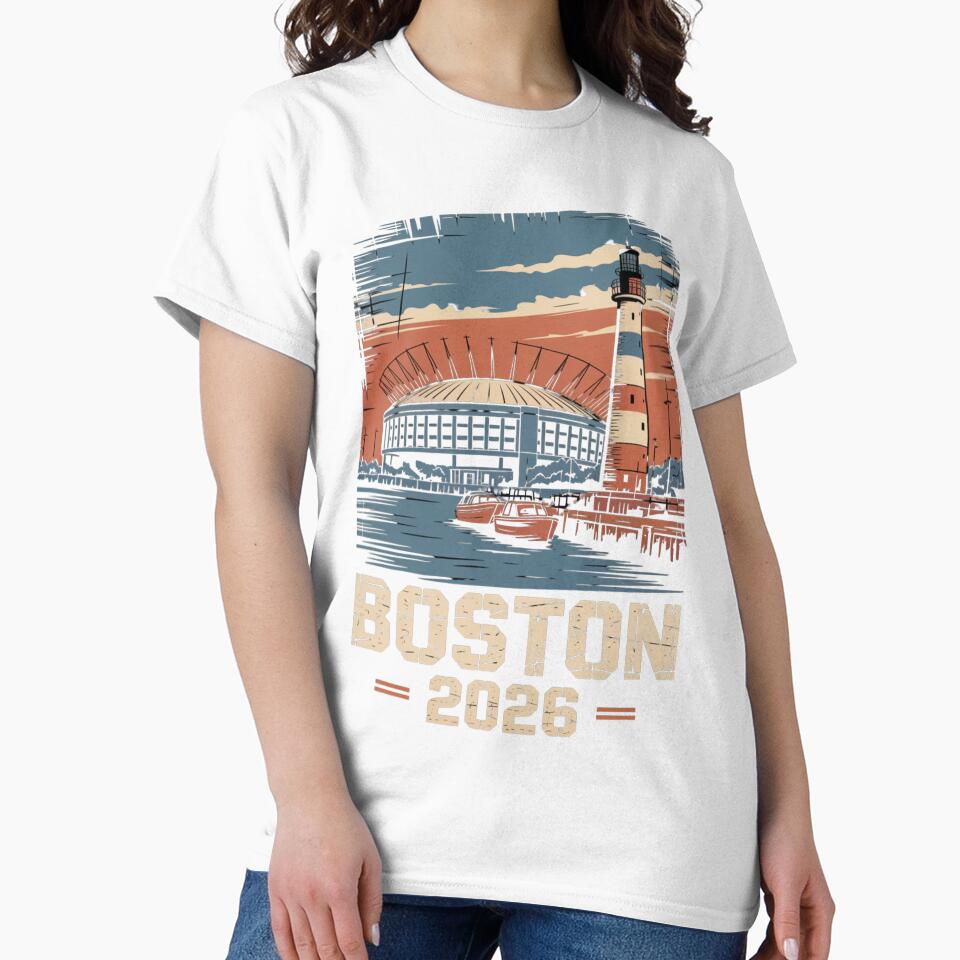 Boston 2026 New England Soccer Souvenir T-Shirt V10 by DarylWelsh2024