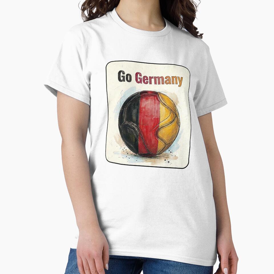 Go Germany Soccer Ball Flag | German Football Fan Graphic Tee by PryntedLabs