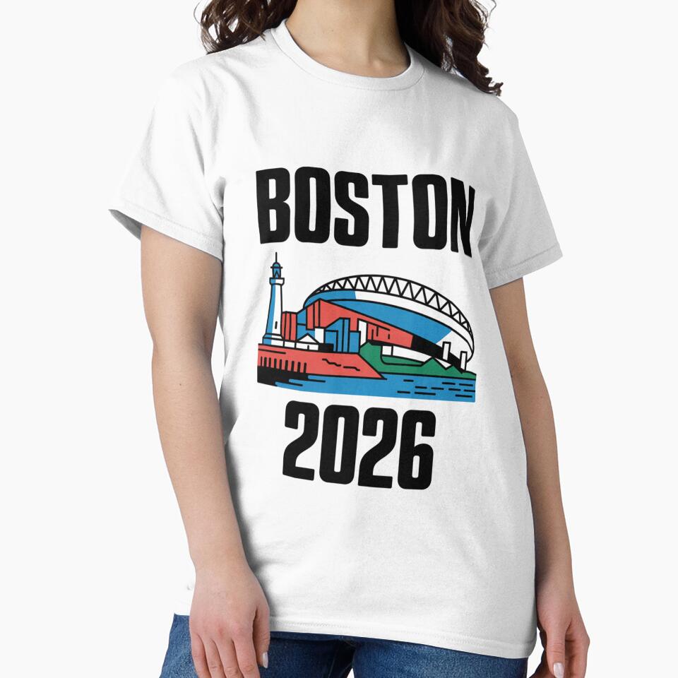 Boston 2026 New England Soccer Souvenir T-Shirt V21 by DarylWelsh2024