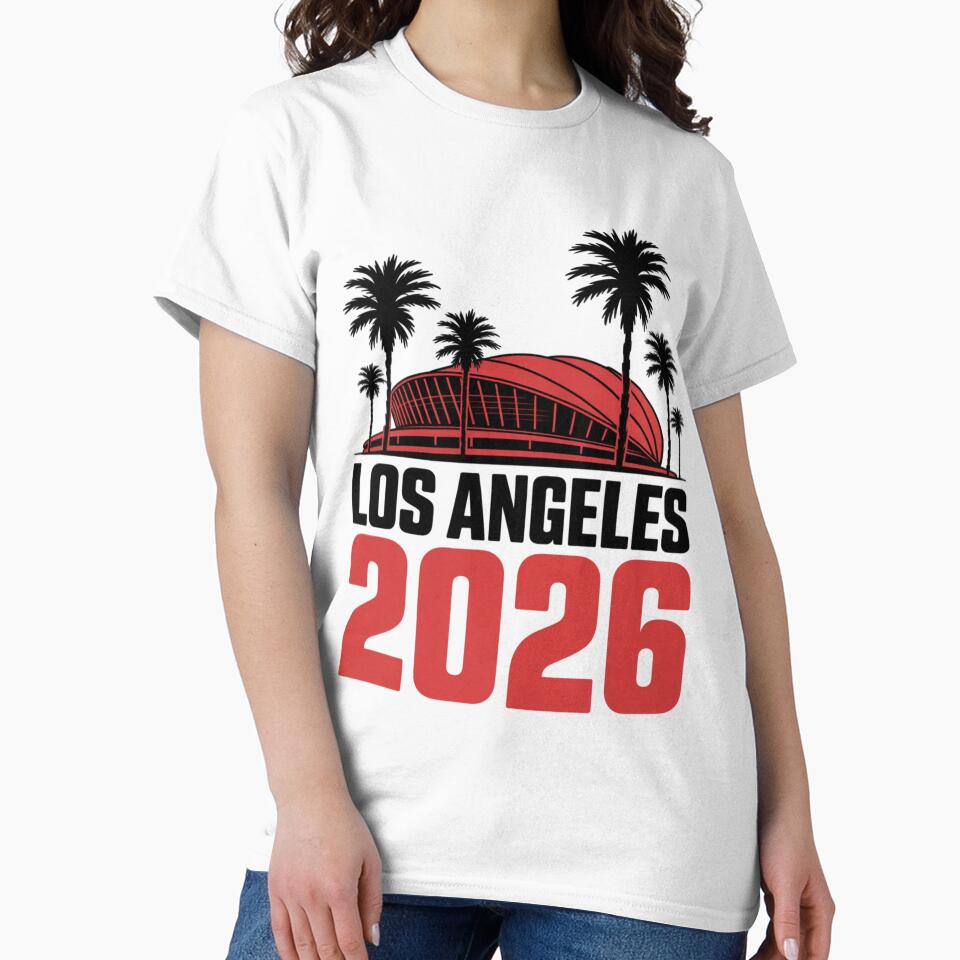 Los Angeles 2026 Palm Tree Sunset T-Shirt V23 by DarylWelsh2024