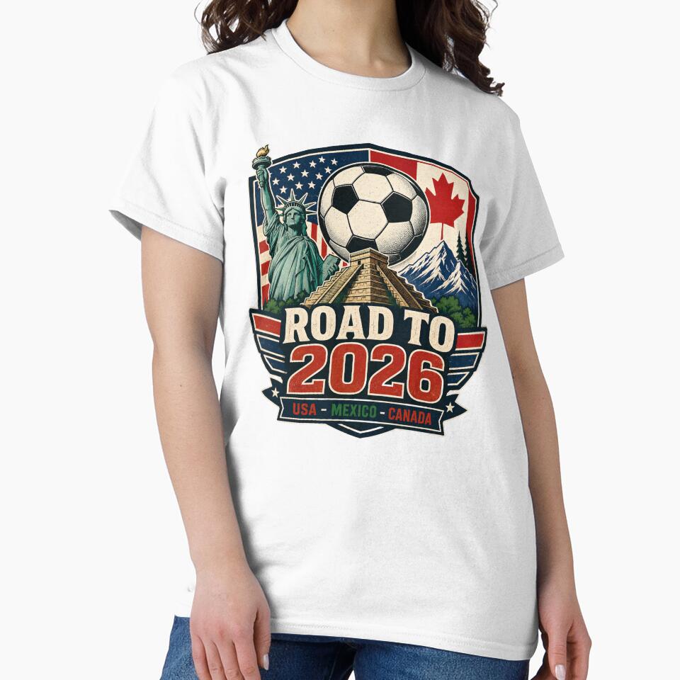 Road to 2026 USA Mexico Canada Soccer Design by emaga