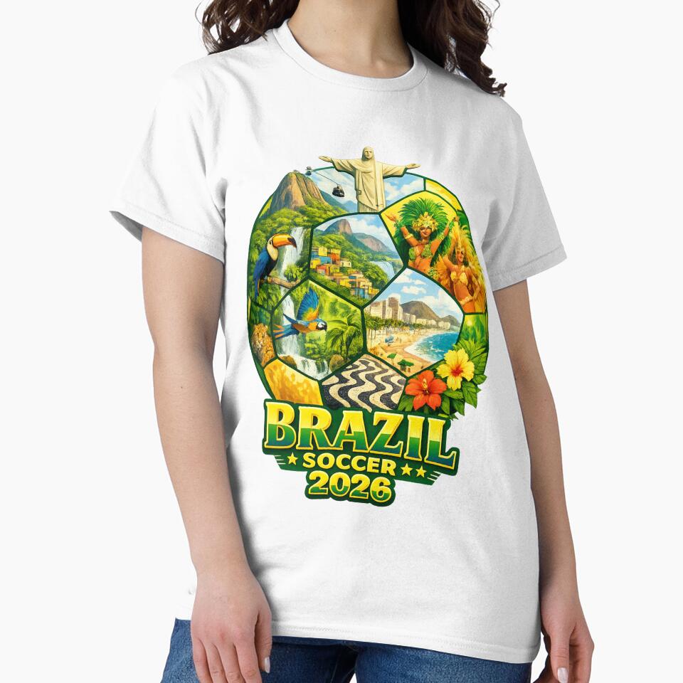 Brazil Soccer 2026 Shirt - Rio de Janeiro Football Gift for Brazil Fans by UrbanPrintVibes