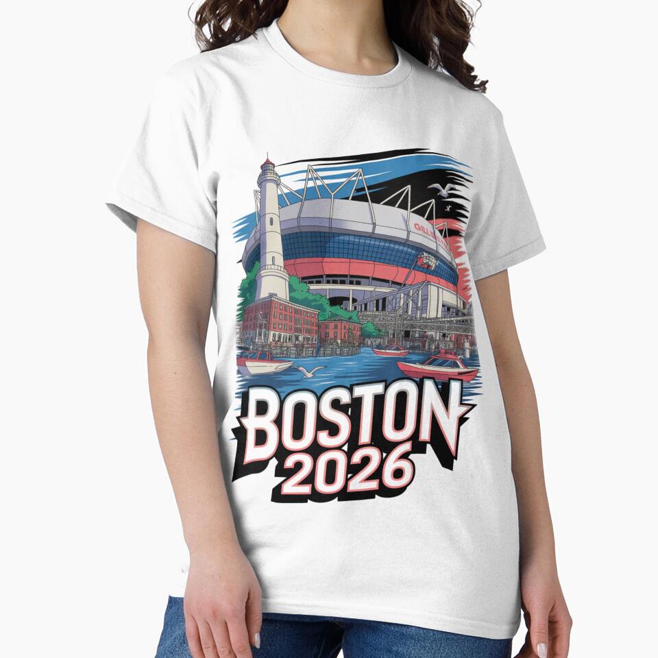 Boston 2026 New England Soccer Souvenir T-Shirt V15 by DarylWelsh2024