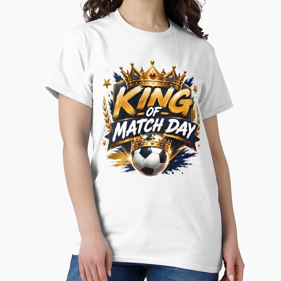 Football Fan Crown Soccer Ball T-Shirt by TrueArtVibes