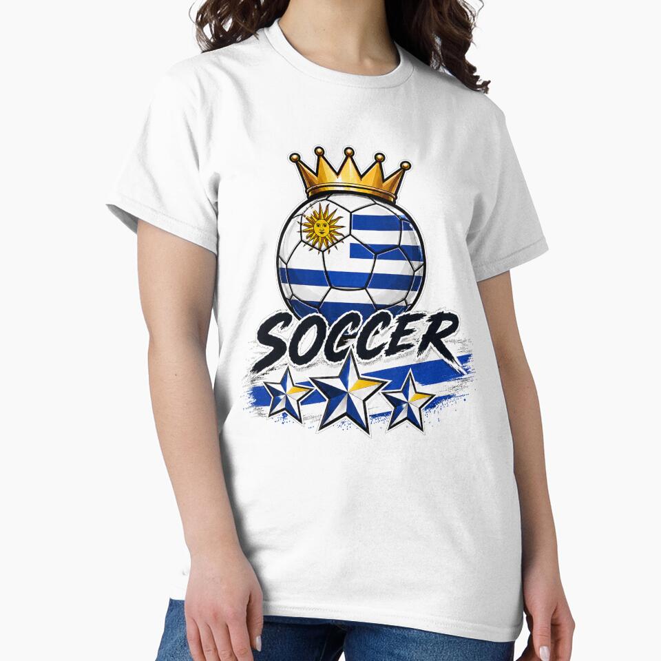 Vintage Uruguay flag Crowned Soccer Ball by QuiteOrbit