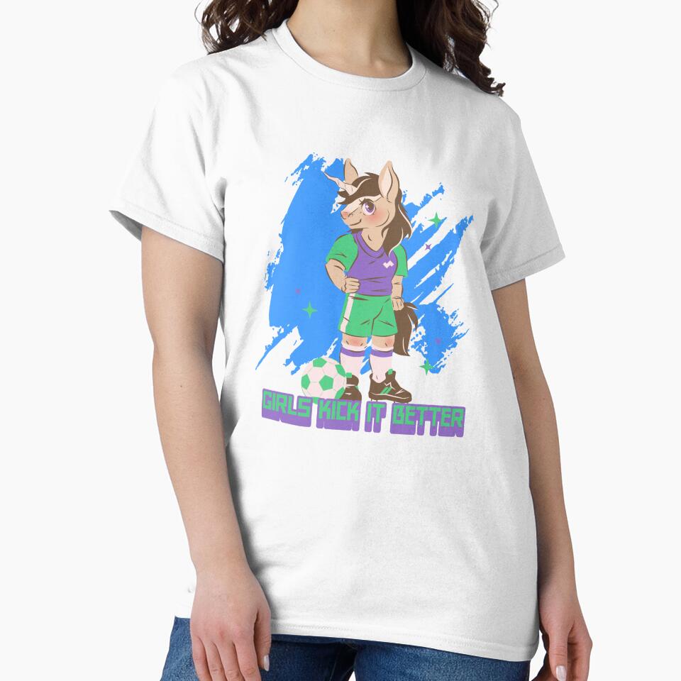 Girls kick it better soccer girl player by RokuCreations