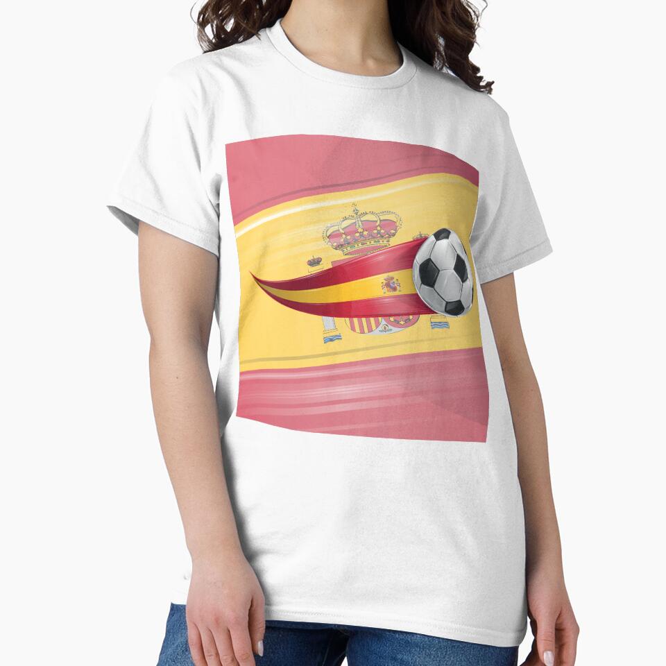 Soccer ball with the colors of the Spain flag, realistic effect. by Doomko