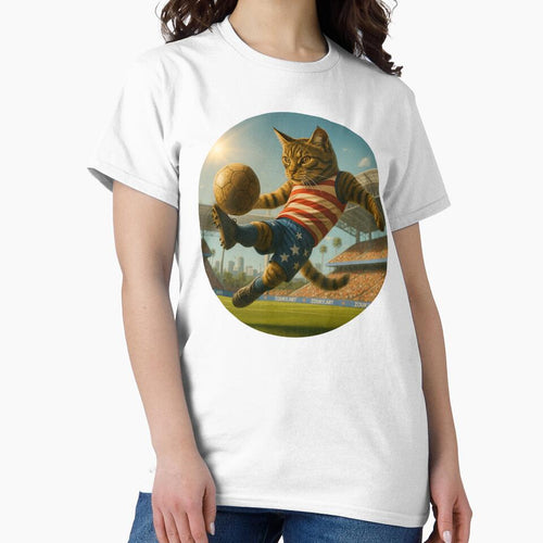 American Soccer Cat – USA-Inspired Spirit in Los Angeles by Zouky.art
