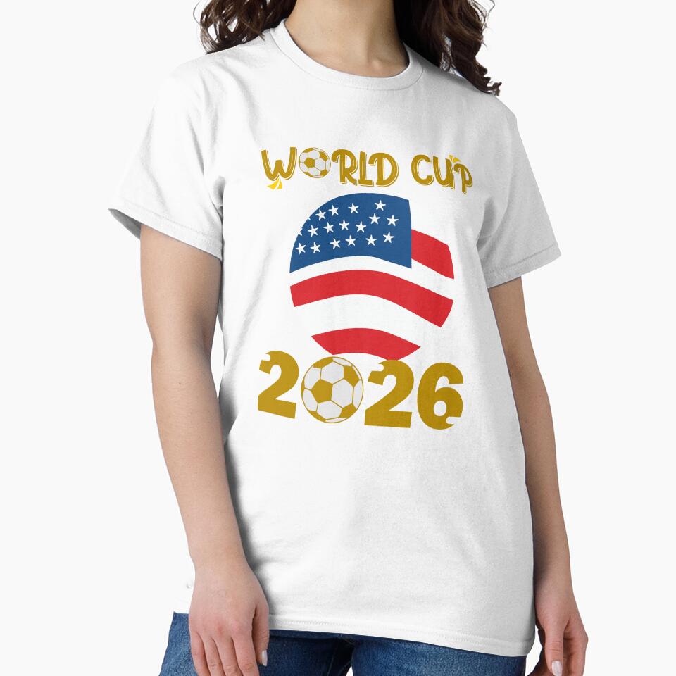 World Cup 2026 USA Soccer Design – Football Fan Graphic T-Shirt by KostekArtShop